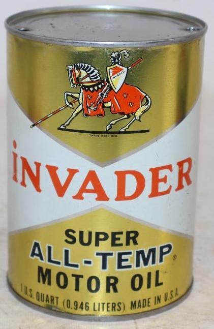 Invader Super All Temp 1 Quart Metal Oil Can: Empty