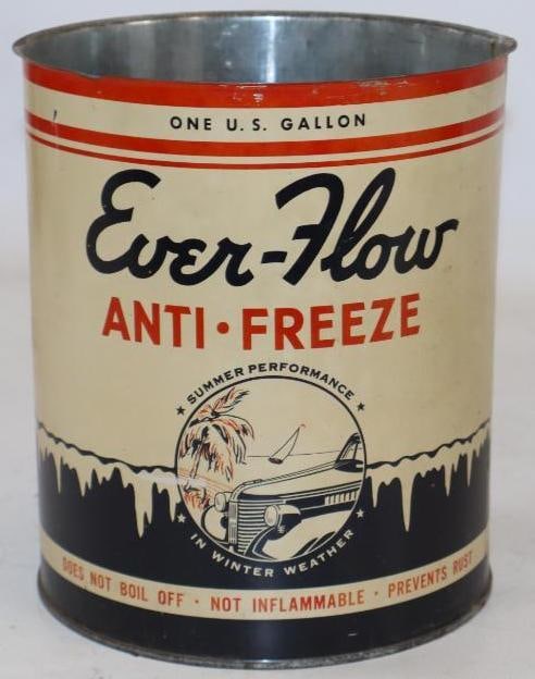 Ever-Flow Antifreeze One Gallon Metal Oil Can (1 of 2)