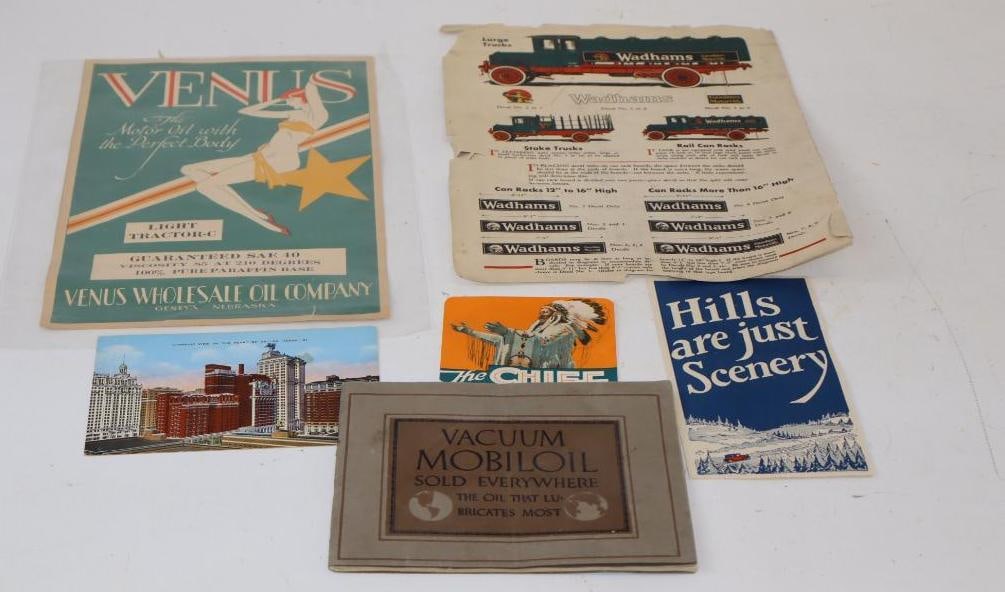 Group of 6 Wadhams, Venus, Magnolia, and Gargoyle Books, Advertisements, Postcard and Sticker (1 of 7)