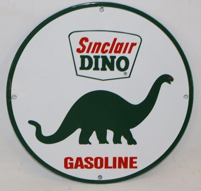 Sinclair Dino Reproduction Porcelain Gas Pump Plate Sign (1 of 4)