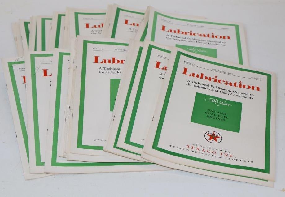 Group of 38 1960's Texaco Lubrication Manuals: 10" x 7" each