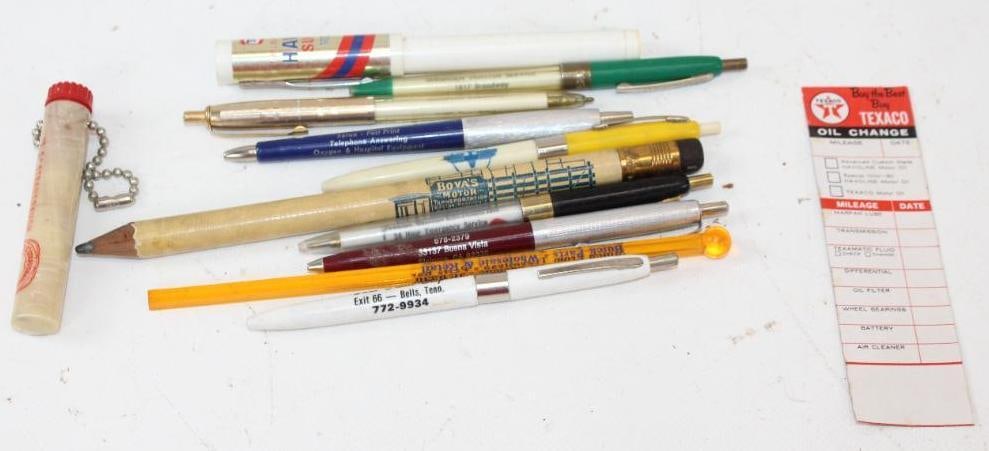 Group of 12 Gas Station Advertising Pens, Pencils, and Other Promotional Items (1 of 4)