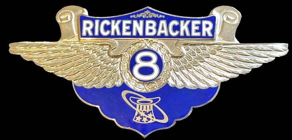 1927-1928 Rickenbacker 8 Radiator Emblem (1 of 2)