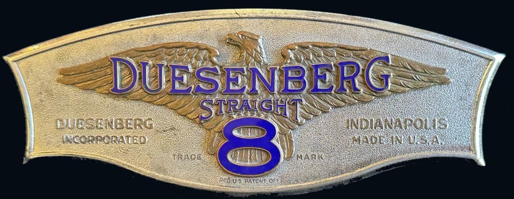 1929-1937 Duesenberg Model J Plate and Emblem (1 of 2)