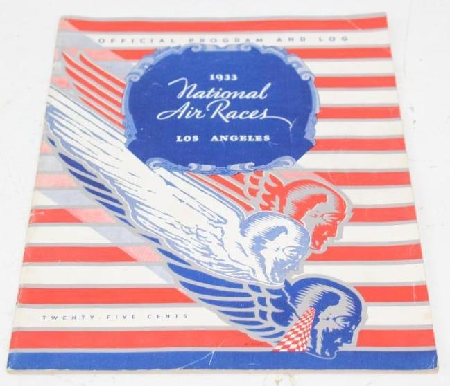 1933 National Air Races Los Angeles Official Program & Log (1 of 5)