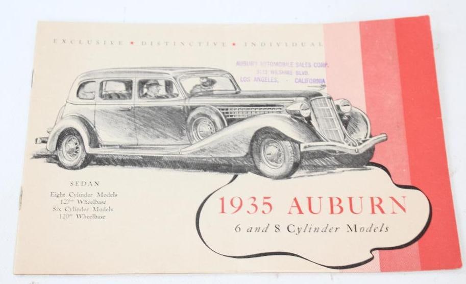 1935 Auburn 6 & 8 Cylinder Models Dealership Sales Brochure Book (1 of 5)