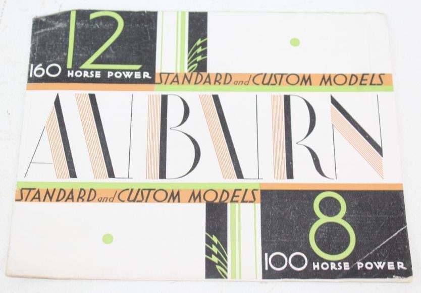 1933 Auburn Standard & Custom Models 8 & 12 Horsepower Dealership Brochure Book (1 of 3)