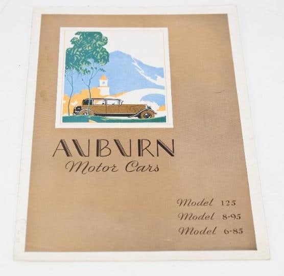 1930's Auburn Model 125, 8-95, & 6-85 Dealership Pamphlet Brochure: 6.25" x 9.25"