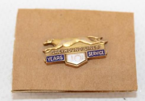 Greyhound Lines 10 Years Service Cloisonne Lapel Pin (1 of 2)