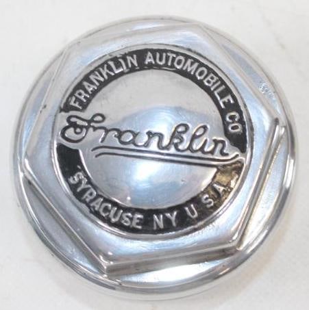 Franklin Automobile Co. Threaded Aluminum Hubcap: 3" x 3"