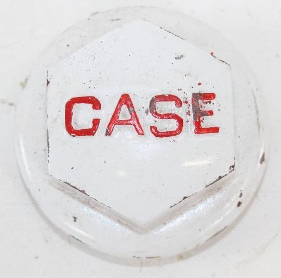 Embossed Case Tractor Steel Threaded Hubcap (1 of 2)
