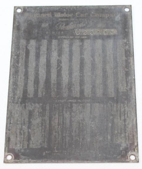 Brass Packard Motor Car Serial Data Tag (1 of 2)