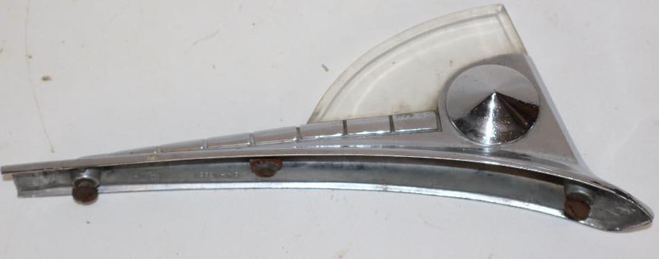 1949-1950 Ford Mohawk Lucite Hood Ornament: 11.5" x 1.75" x 5"