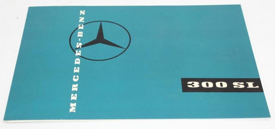 1954-63 Mercedes Benz 300 SL Roadster Dealership Sales Brochure Book - In German: 12" x 8.75"