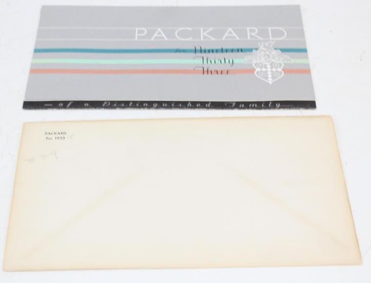 Packard 1933 Sales Brochure Pamphlet with Original Envelope (1 of 4)