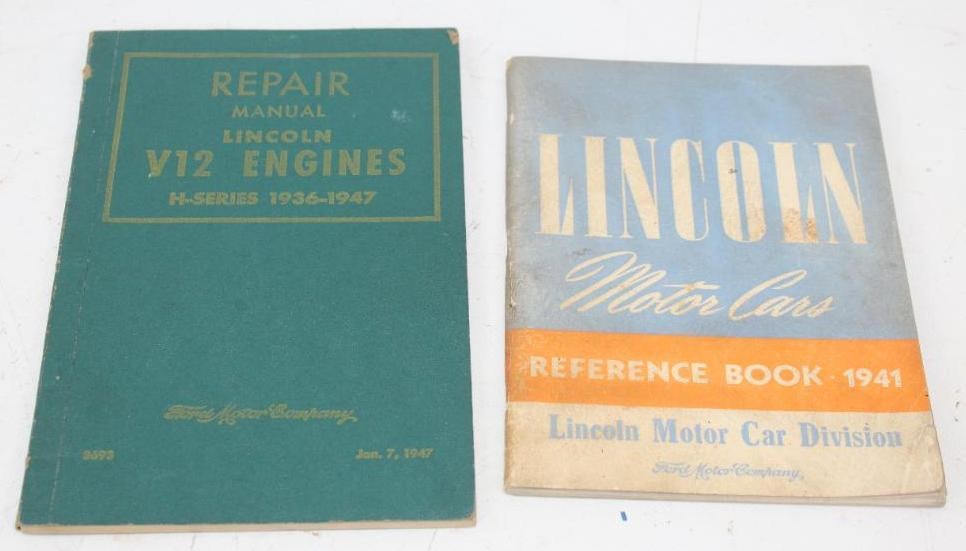 Group of 2 Lincoln V-12 Reference and Repair Manuals (1 of 10)