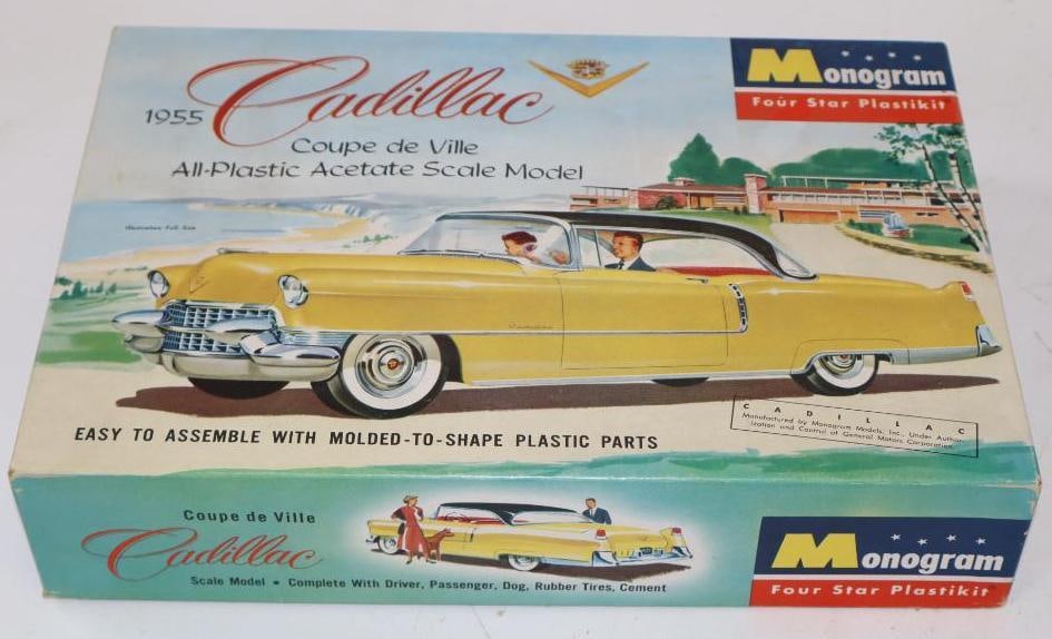 1955 Cadillac Coupe DeVille Four Star Monogram Assembled Car Kit in Original Box (1 of 3)