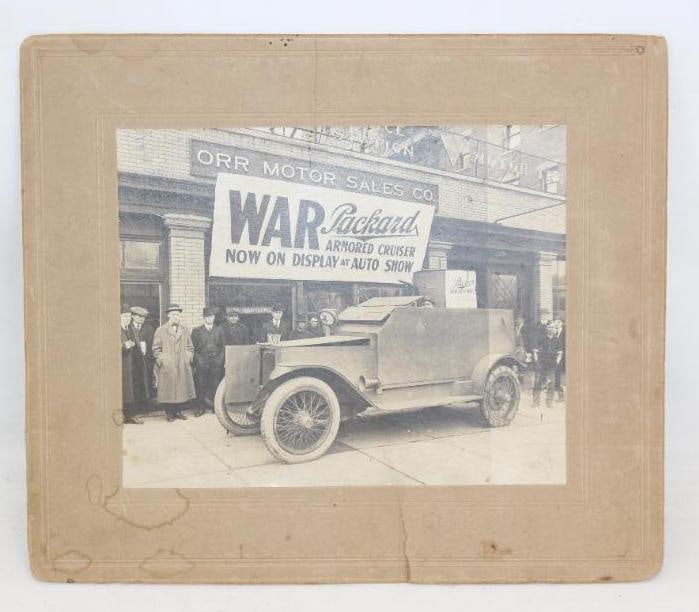 Orr Motor Sales WW1 Packard Armored Cruiser Original Matted Photograph (1 of 3)