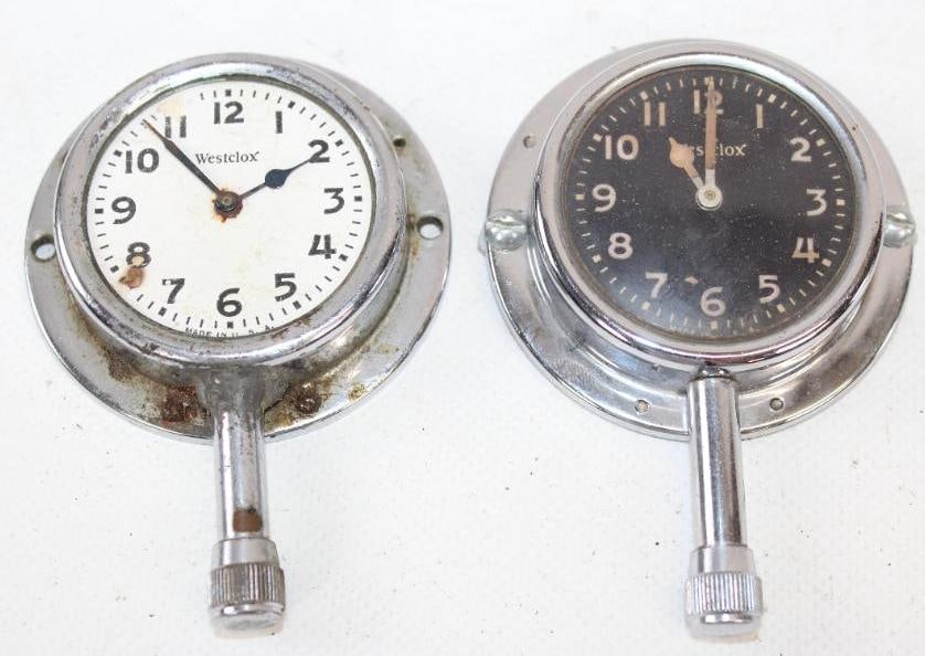 Group of 2 West Clox Windup Automobile - Clocks (1 of 3)
