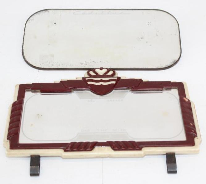 Group of 2 Cadillac & Oil Change Reminder Sun Visor Clip-on Mirrors: Largest is 5.5" x 8.25"
