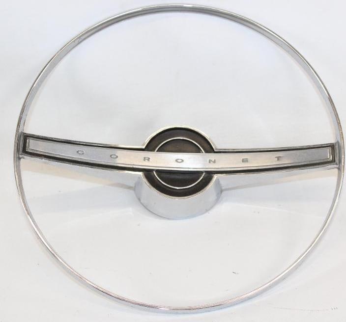 1965 Dodge Cornet Horn Ring Steering Wheel: 11.75" x 11.75"