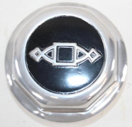 Buick McLaughlan Aluminum Threaded Automobile Hubcap: 3.5" x 3.5"