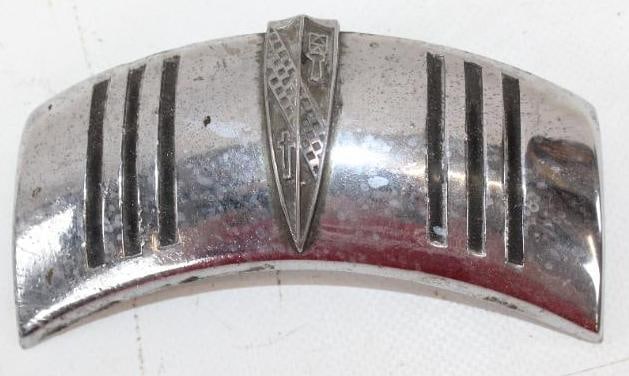 1941 Buick Headlight Rim Emblem: 4.5" x 1.75"