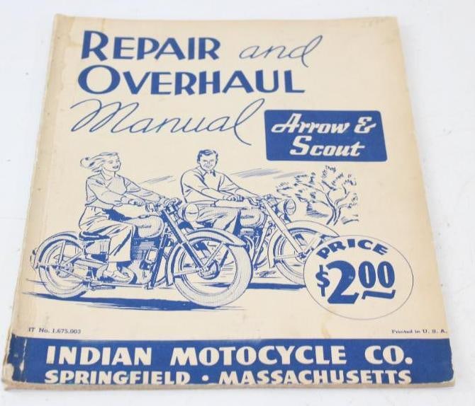 1940's Indian Scout and Arrow Repair Manual: 8.5" x 11"