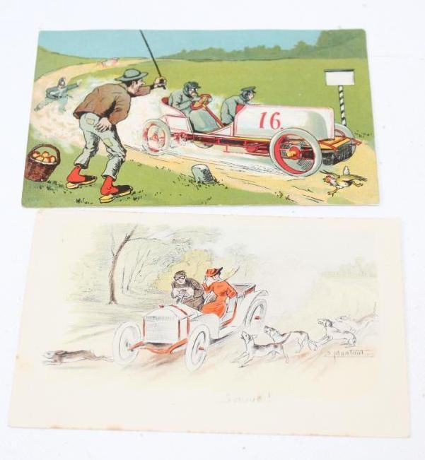 Group of 2 early 1900's Automobile Post Cards (1 of 2)