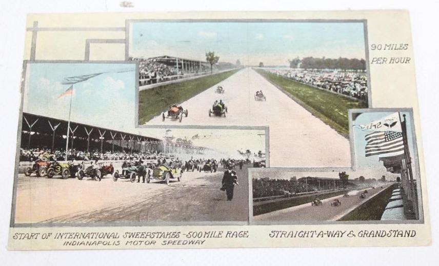 1912 Indianapolis Motor Speedway 500 Mile Race Postcard (1 of 2)