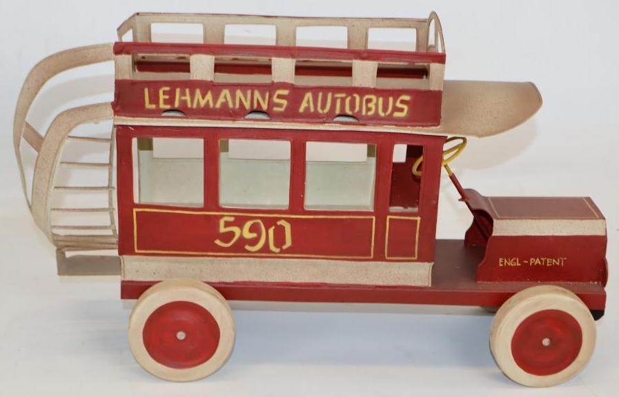 Lehmann's Double Decker Autobus Tin Toy Model (1 of 4)