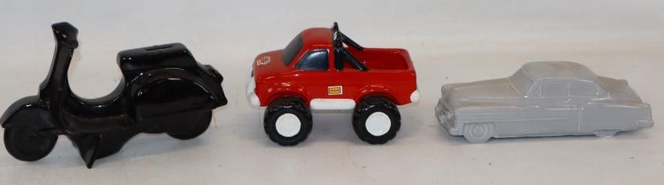 Group of 3 Transportation Related Ceramic Decorations and Bank (1 of 6)