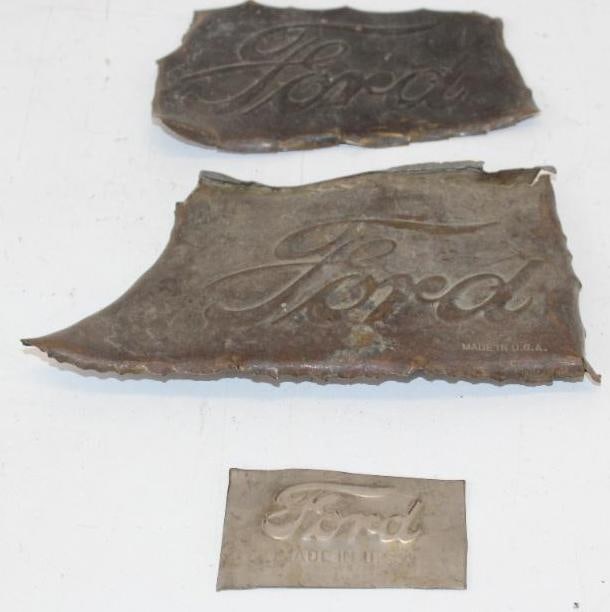 Group of 3 Ford Script Emblems and Radiator Sections (1 of 4)