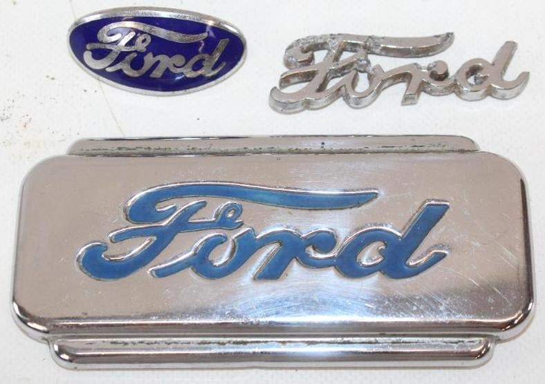 Group of 3 Different Ford Script Emblems (1 of 2)