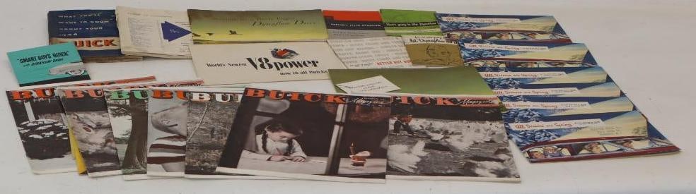 Group of 23 1950's Buick Dealership Advertisements, and Magazines: Largest is 11" x 8.5"