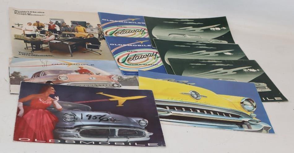 Group of 9 1950's and 1970's Oldsmobile Dealership Brochures (1 of 6)