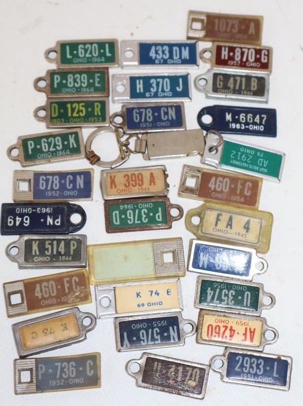 Group of 31 Ohio License Plate Keychain Tags (1 of 6)