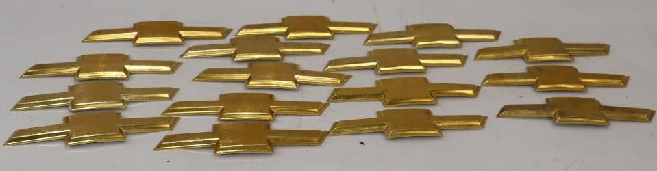 Group of 16 Chevrolet Hood Ornament Bow Ties: 8" x 2.5" each