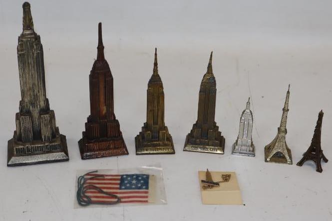 Group of 9 Empire State Building and Eiffel Tower Souvenirs (1 of 6)