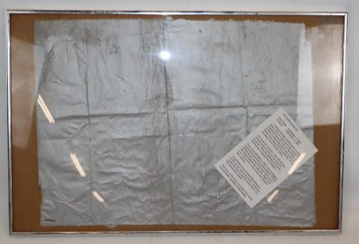 1925 USS Shenandoah Zeppelin Airship Outer Covering Section From Lakehurst NJ Crash (1 of 3)