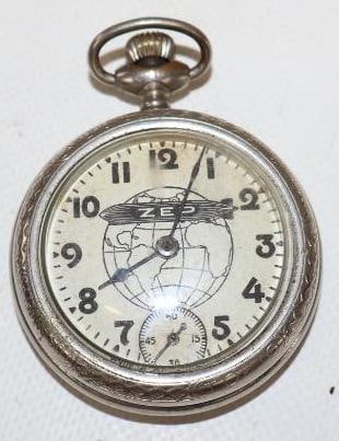 1929 Graf Zeppelin Around the World Engraved Pocket Watch (1 of 5)