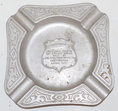Duralumin from Airship Akron Embossed Ashtray: 3.5" x 3.5"