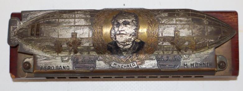 Arrow Band Zeppelin Shaped Hohner Harmonica (1 of 2)