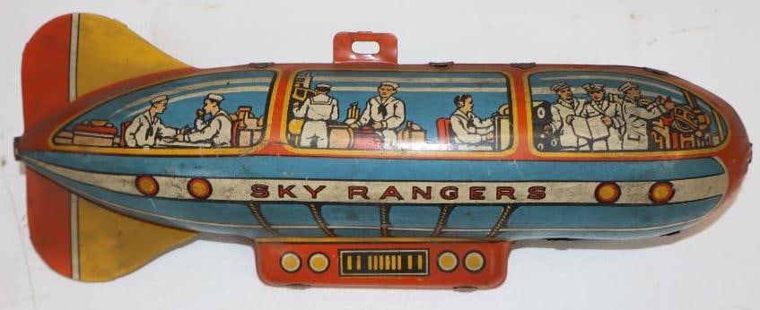 Tin Litho Sky Rangers Toy Blimp (1 of 2)