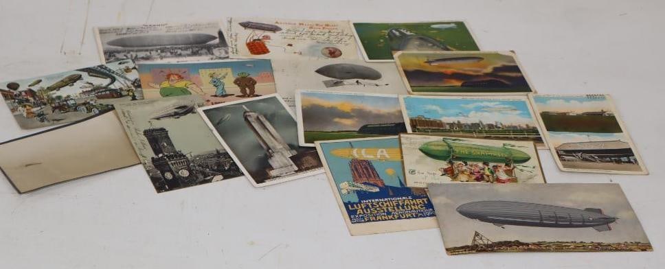 Group of 16 Early Blimp Diregible Related Postcards (1 of 4)