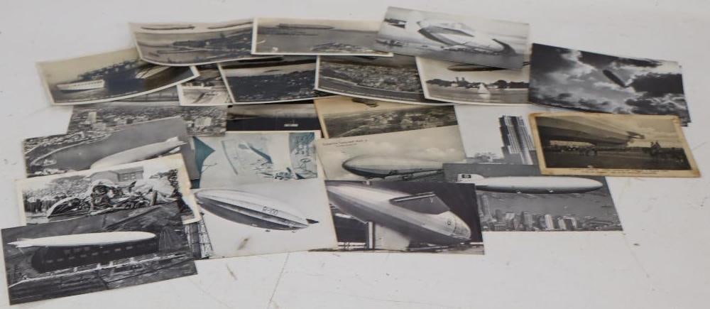 Group of 23 Early Blimp Zeppelin Postcards (1 of 5)