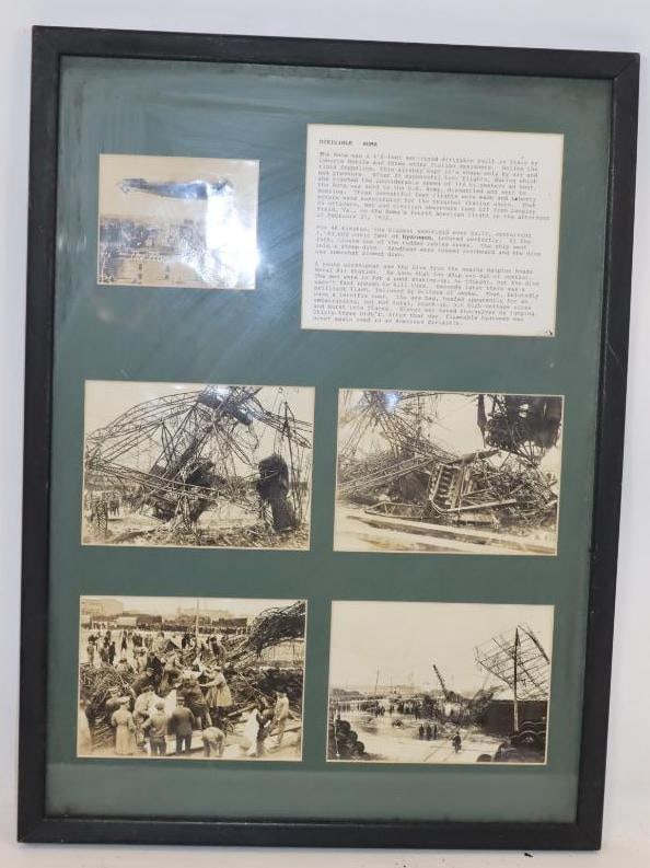 Framed Pictures From 1922 Dirigible Roma Zeppelin Wreck (1 of 5)