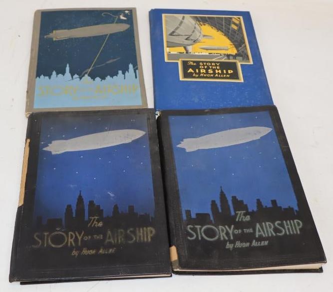 Group of 4 1931 The Story of The Airship Books by Hugh Allen: 6" x 9" each