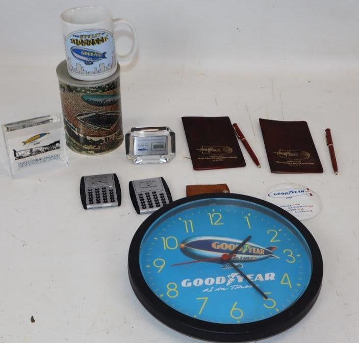 Group of 13 Goodyear Blimp, Puzzle, Clock, Coffee Mug, and Other Advertising Item (1 of 6)