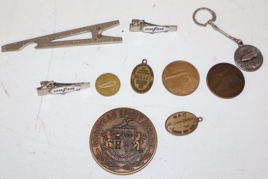 Group of 10 Goodyear Tokens, Keychains, and Ruler (1 of 5)